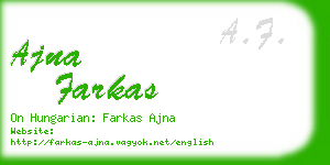 ajna farkas business card